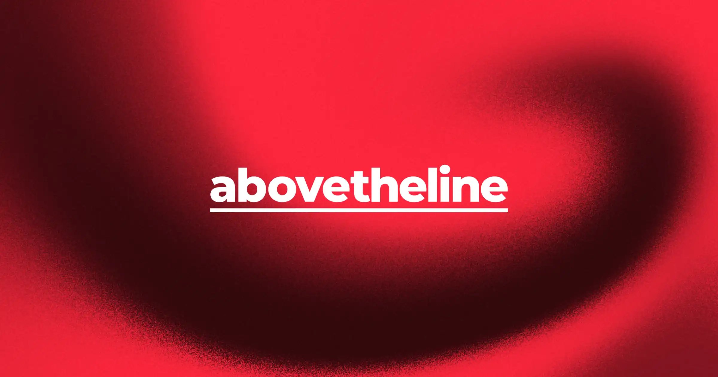 abovetheline wordmark on a red gradient