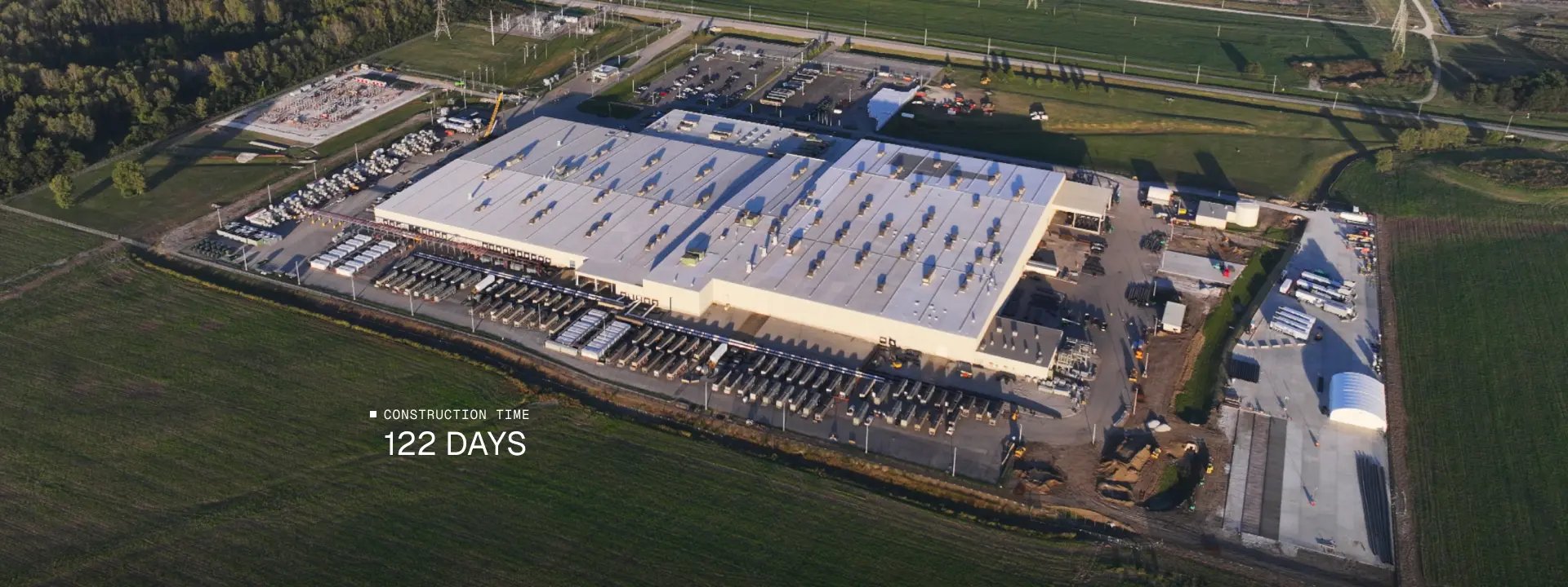 Aerial shot of Colossus's site
