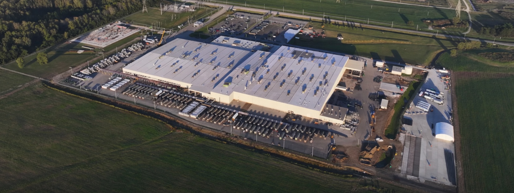Aerial shot of Colossus's site
