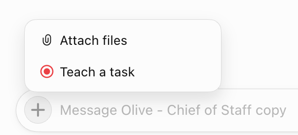 Teaching a skill by recording