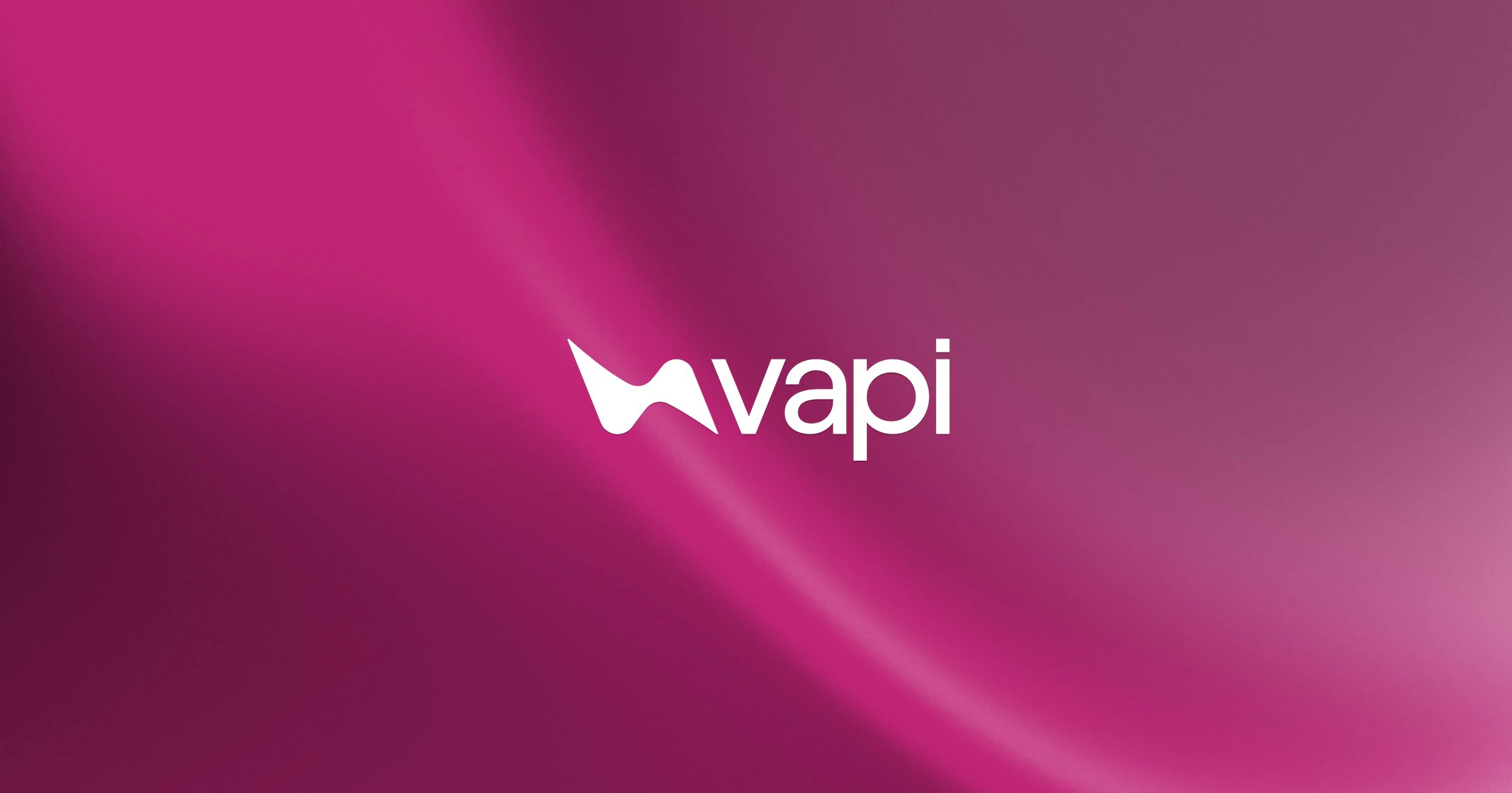 Vapi logo on a magenta gradient