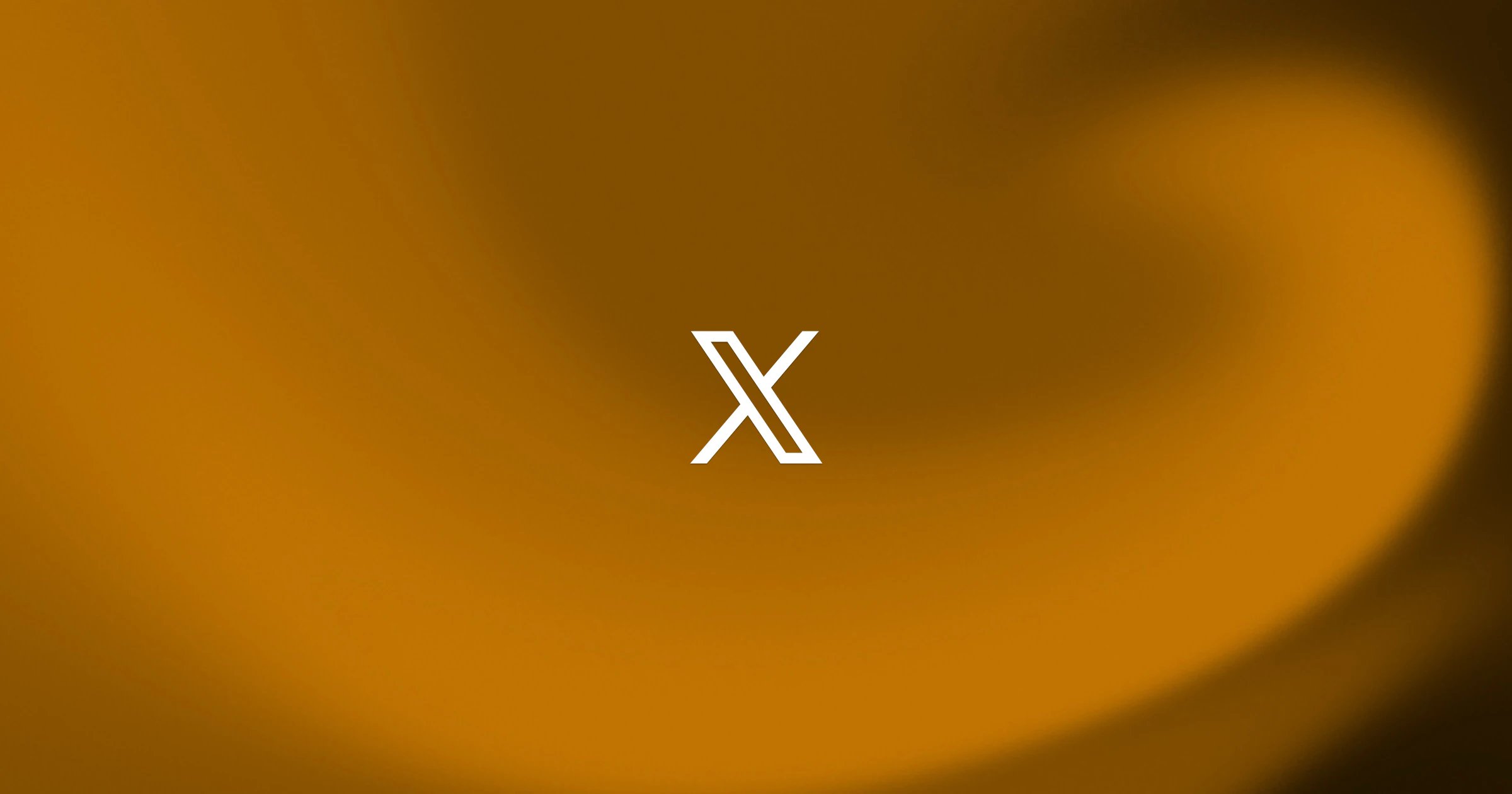 X logo on a yellow gradient