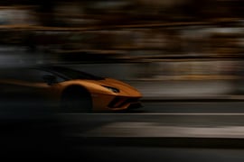 A sports car parked on a city street