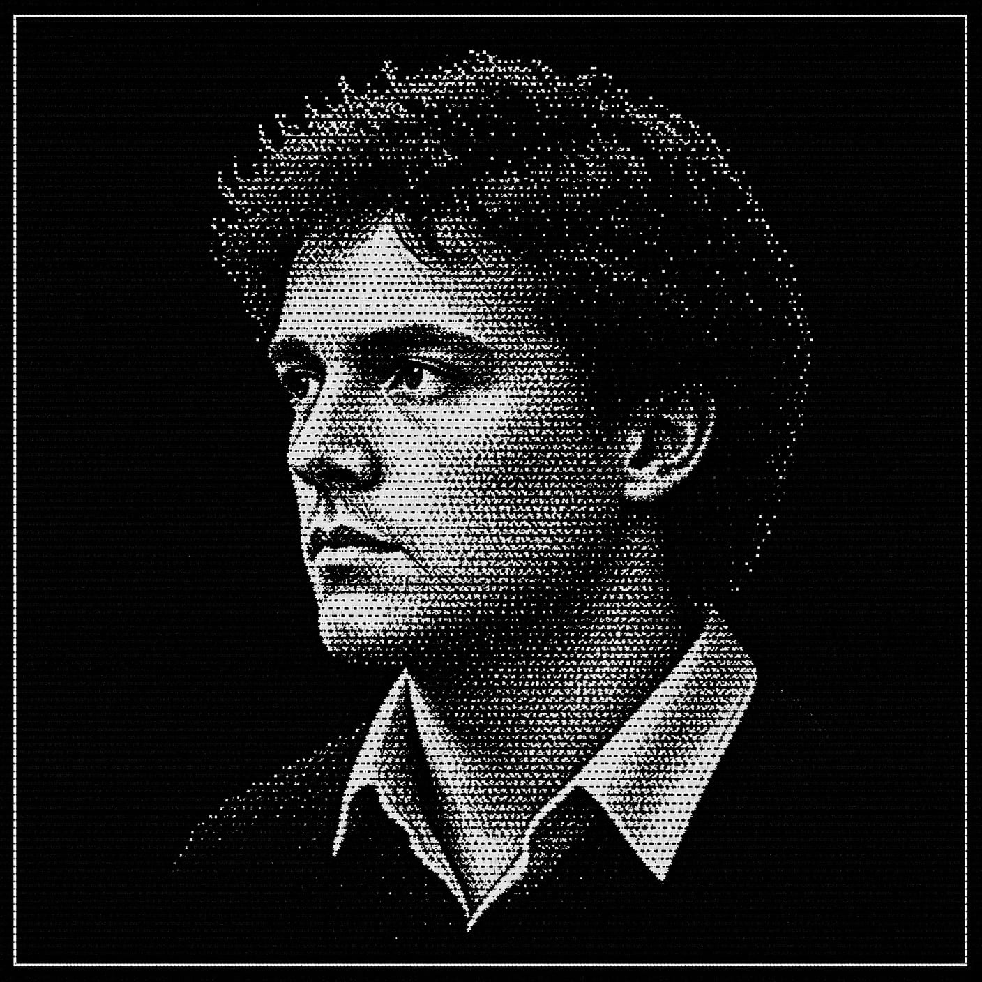 Retrato halftone gerado pelo Imagine 2.0
